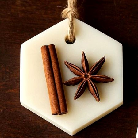 Handcrafted Cinnamon Soy Wax Hexagon Sachet Set of 2